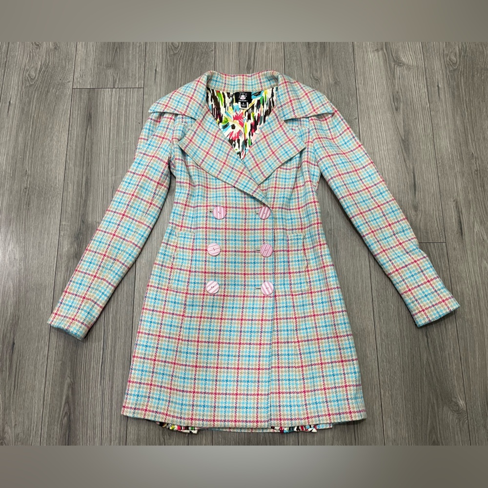 Vintage‎ Heatherette Plaid Jacket Sz 6